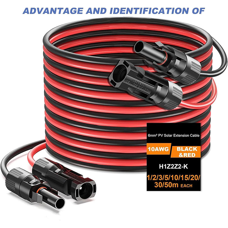 Kabel Ekstensi 50 Kaki 10AWG untuk Sistem PV yang Dipasang di Tanah
