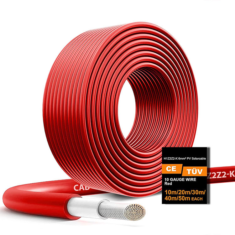 Resistansi Konduktor Rendah Kawat Fotovoltaik 10AWG 65FT Resistansi Konduktor Rendah Kawat Fotovoltaik 10AWG 65FT
